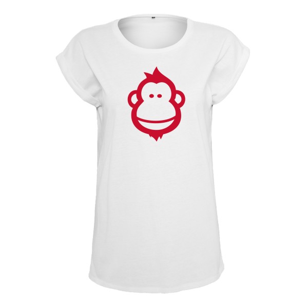 Feierstoff - Ladies Shirt Weiß - Affe