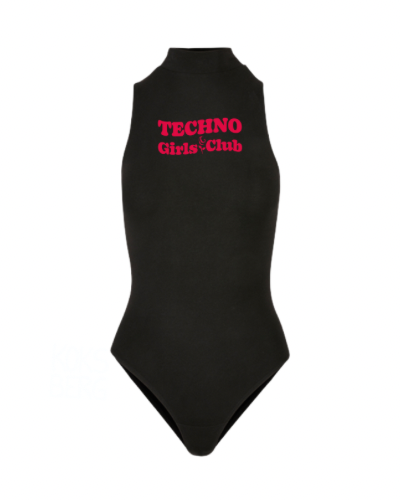 Techno Girls Club - Ladies Sleeveless Turtleneck Body
