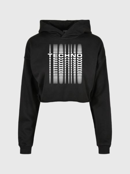 TECHNO BLEND - Oversized Cropped Hoodie