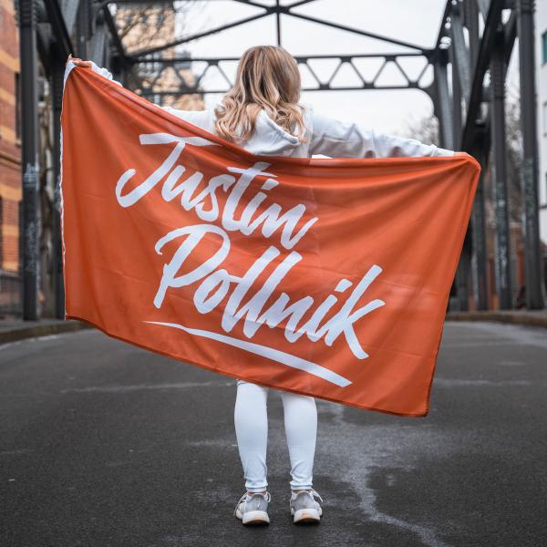 Justin Pollnik - Fahne - orange